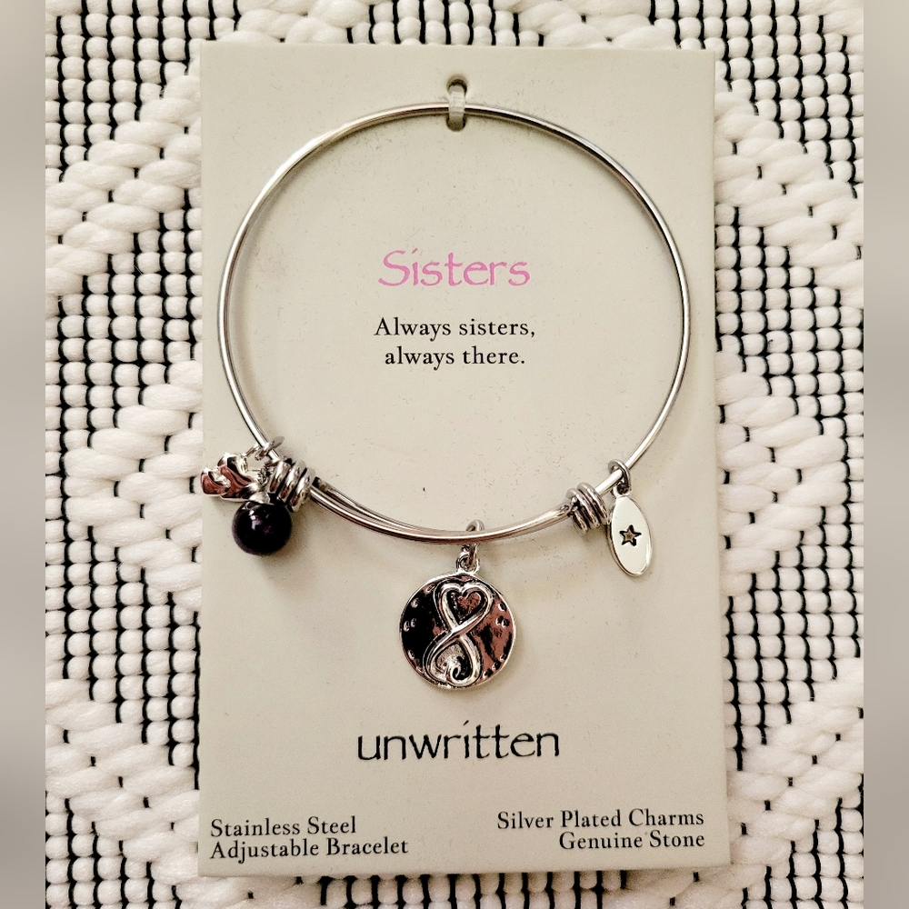 MACY'S Unwritten Sisters Sterling Silver Charm Bracelet